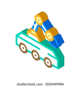 mine neutralization robot isometric icon vector. mine neutralization robot sign. isolated symbol illustration