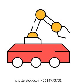 mine neutralization robot line icon vector. mine neutralization robot sign. isolated symbol illustration