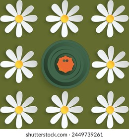 Mine pollution abstract vector illustration