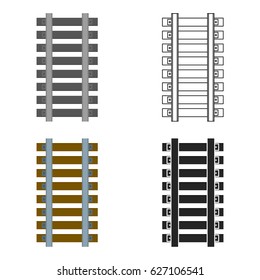 Mine railway icon in cartoon style isolated on white background. Mine symbol stock vector illustration.