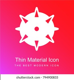 Mine red and pink gradient material white icon minimal design