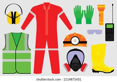 mine safety device vector illustration