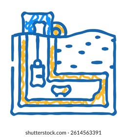 mine shaft doodle icon sketch vector. mine shaft sign. isolated symbol illustration