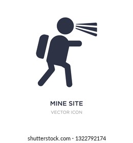 mine site icon on white background. Simple element illustration from Maps and Flags concept. mine site sign icon symbol design.