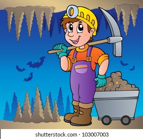 Mine theme image 1 - vector illustration.