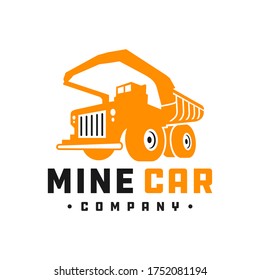 mine truck car logo design