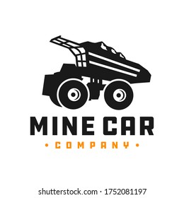 mine truck car logo design