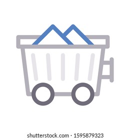 mine vector color line icon 