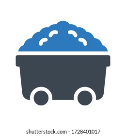 mine vector glyph color icon 