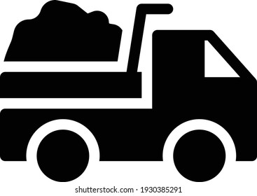 mine vector glyph flat icon