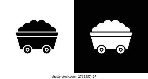 Mine wagon icon vector illustration - high quality black style vector icons