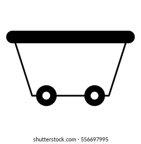 Mine wagon isolated icon vector illustration design