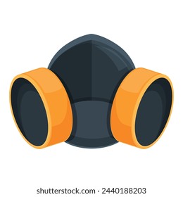 Mine worker gas mask icon cartoon vector. Health protection. Sector energy