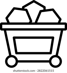 Minecart Vector Design Icon Style