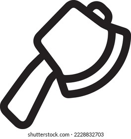 miner axe hatchet line icon vector. miner axe hatchet sign. isolated contour symbol black illustration
