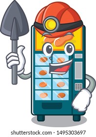Miner bakery vending machine in a mascot