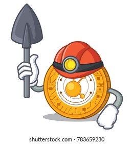 Miner BitConnect coin character cartoon