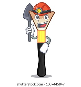 Miner blusher isolated with in the cartoons