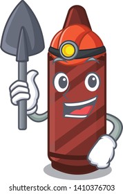 Miner brown crayon in the cartoon column