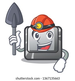 Miner button C isolated in the cartoon