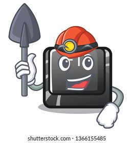 Miner button f12 in the cartoon shape