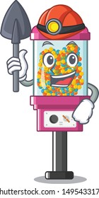 Miner candy vending machine with the character