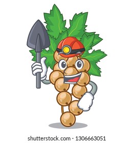 Miner carrunt white in the character shape
