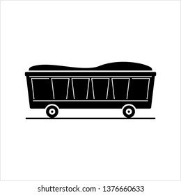 Miner Cart Icon Vector Art Illustration