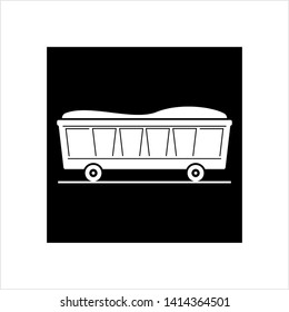 Miner Cart Icon Vector Art Illustration