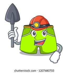 Miner cartoon shorts style for the swimming