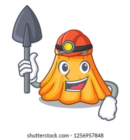 Miner cartoon summer female in a skirt.