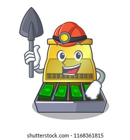 Miner cash register with LCD display cartoon