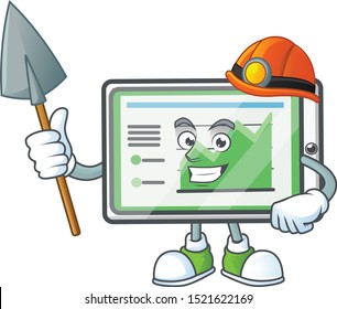 Miner up chart horizontal table shape character.