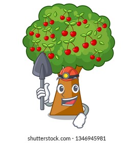 Miner cherry tree toys in character shape