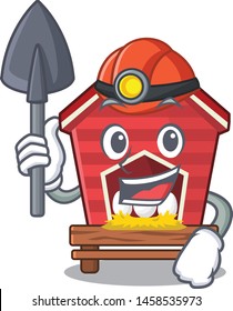 Miner chicken coop in character house yards