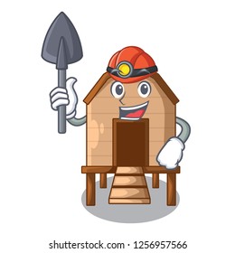 Miner chicken in a on charater coop