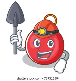 Miner Christmas ball character cartoon