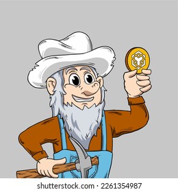 Minermünze digital. web 3 und NFT. crypto-Münzminierzeichen Binance- und BNB-Münze