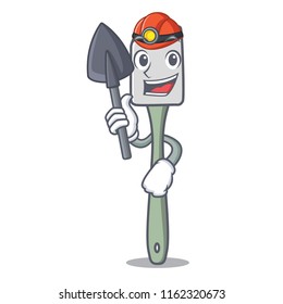 Miner cooking tool silicone spatula mascot cartoon