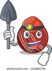 Miner cricket ball in the cartoon shape