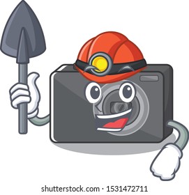 Miner digital camera with on the mascot