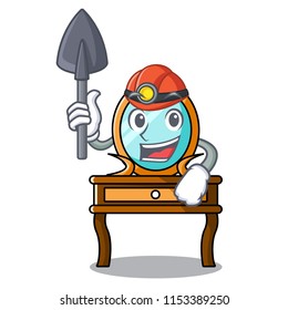 Miner dressing table mascot cartoon