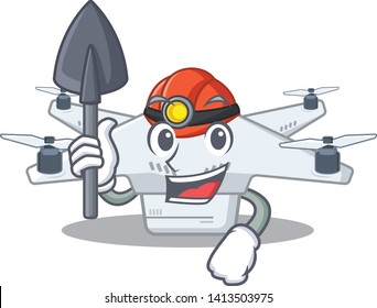 Miner drone in the a character shape
