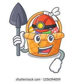 Miner easter basket miniature the shape mascot