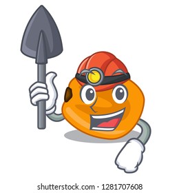 Miner eat corn nuts in cartoon shape