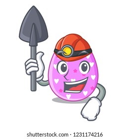 Miner eggs easter holiday character for spectacle