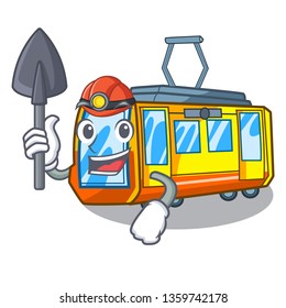 Miner electric train toys in shape mascot