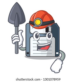 Miner floppy disk in the character funny