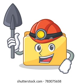 Miner folder character cartoon style