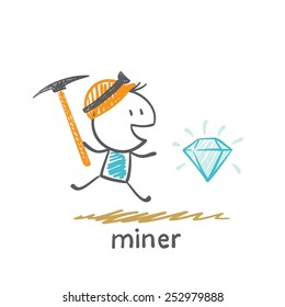 miner found a gem illustration